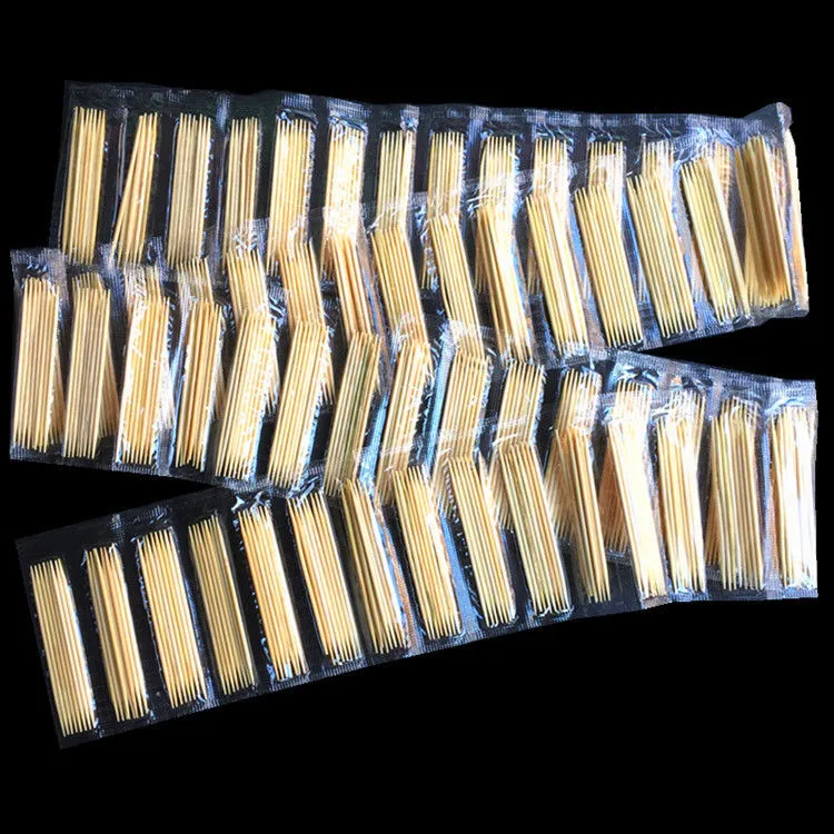 Three Long Tearable Bamboo Toothpicks, Double Head, Disposable, Small ...