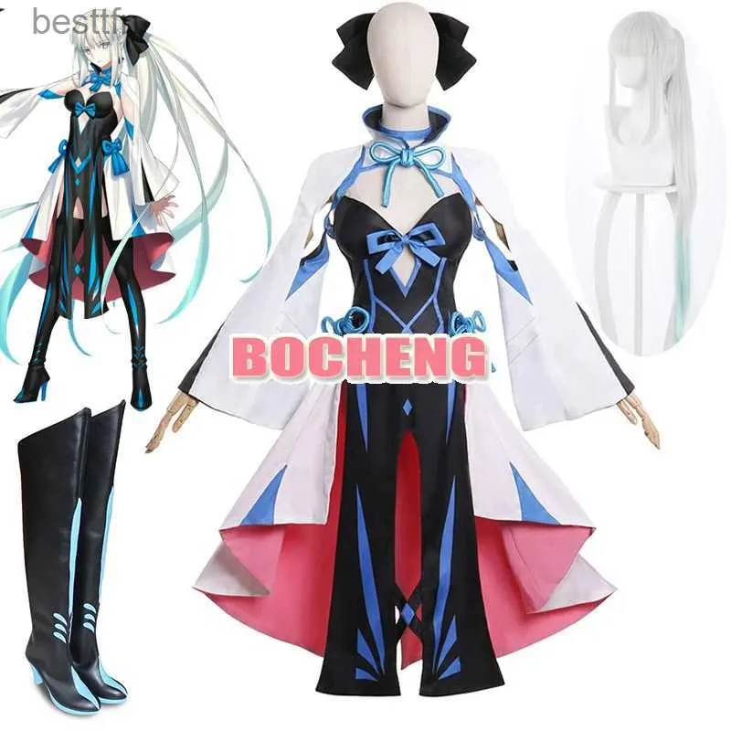 Themakostuum Spel Fate Grand Order Morgan Cosplay Kom Pruik En Schoenen Voor Halloween Carnaval Feestevenementen Anime Volwassen Cos Kerst PropsL231013