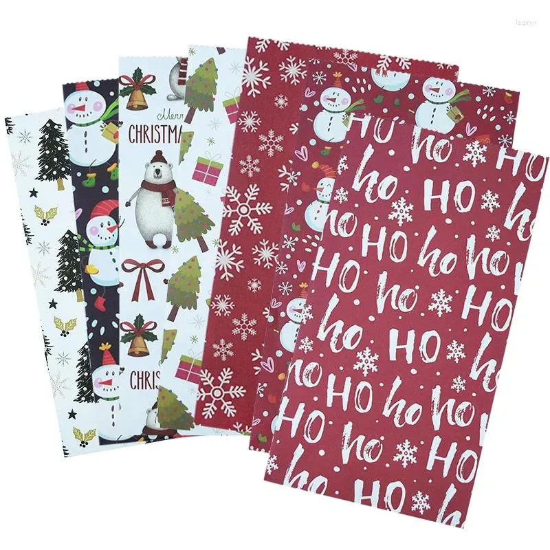 Gift Wrap 23cm Christams Paper Packaging Bags Cartoon Santa Elk Snowflake Christmas Tree For Year Xmas Navidad Package