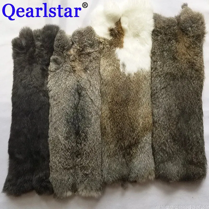 Lenços Qearlstar 35 * 20 cm Real Coelho Pele Pele Pelt Natural Pele Fofa Pelts Couro Acessórios de Roupas Atacado Venda Especial JX03 231012