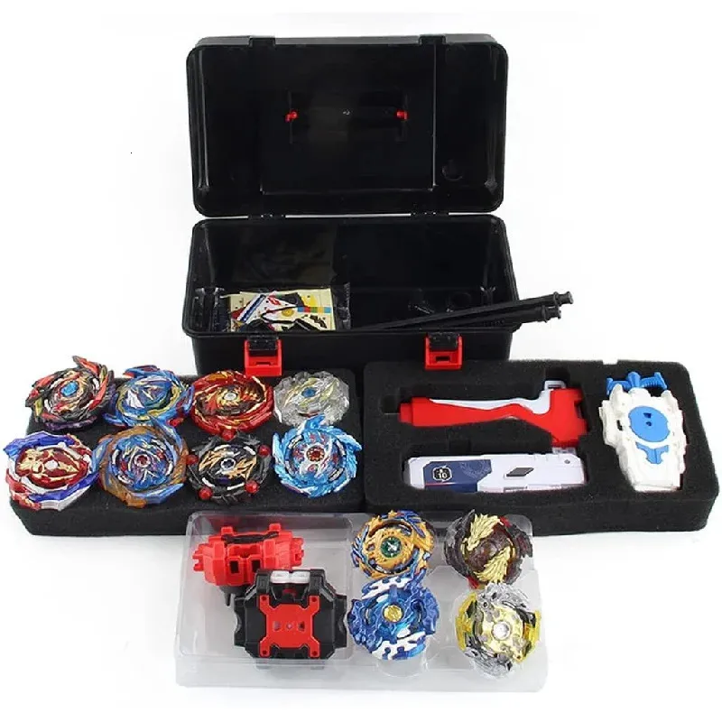 Ultimate Spinning Top Set: 12 Battling Gyros, 3 Launchers