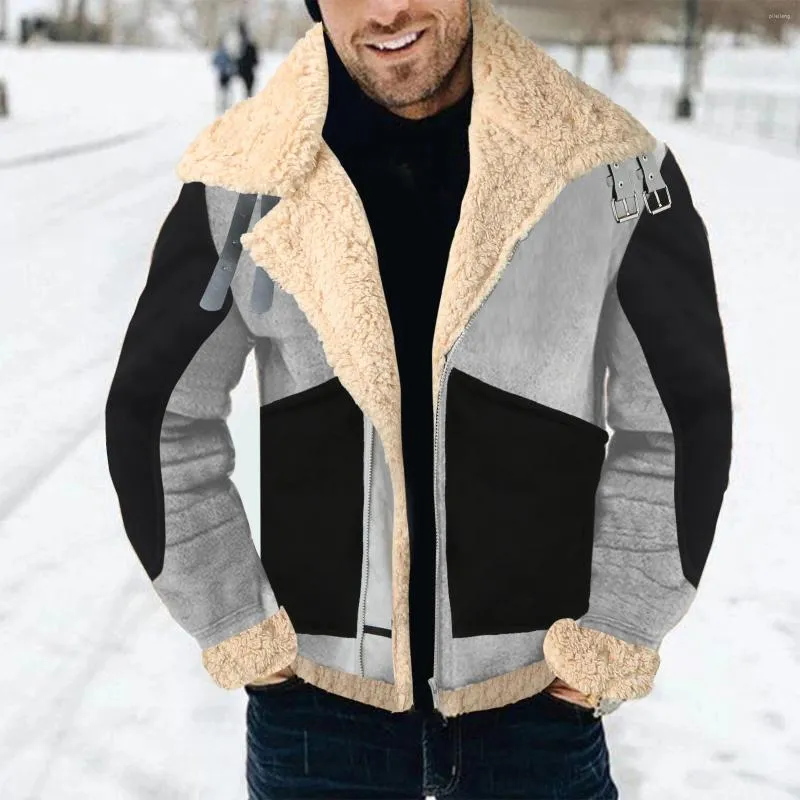 Vintage Leather Warm Jackets For Men With Padded Lapel And Thicken Sleeves  For Winter Hiking No. 8 From Pileilang, $27.85