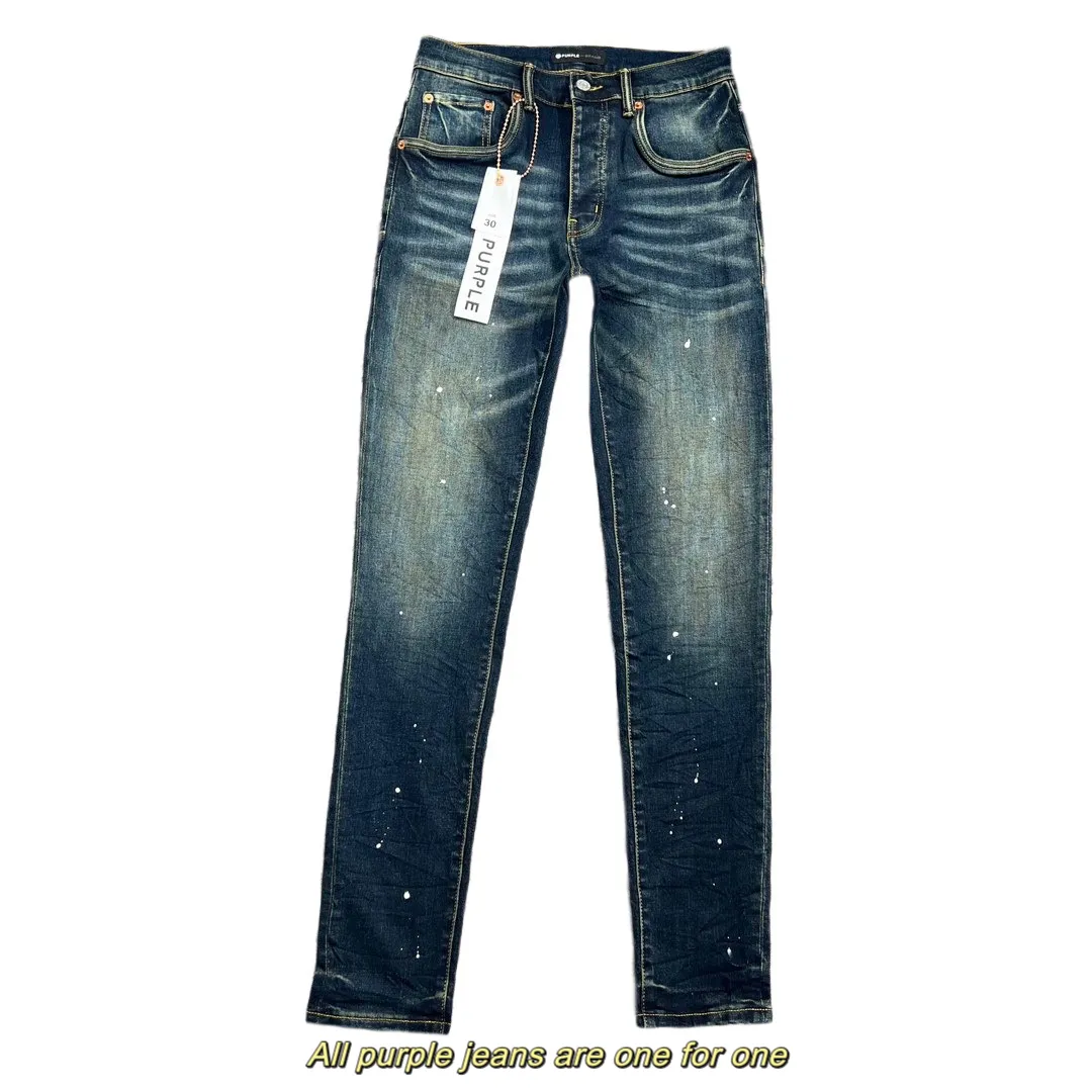 Lila jeans ksubi jeans mode helt nya lian elastiska avslappnade långa män jeans sommar ny produkt lansering