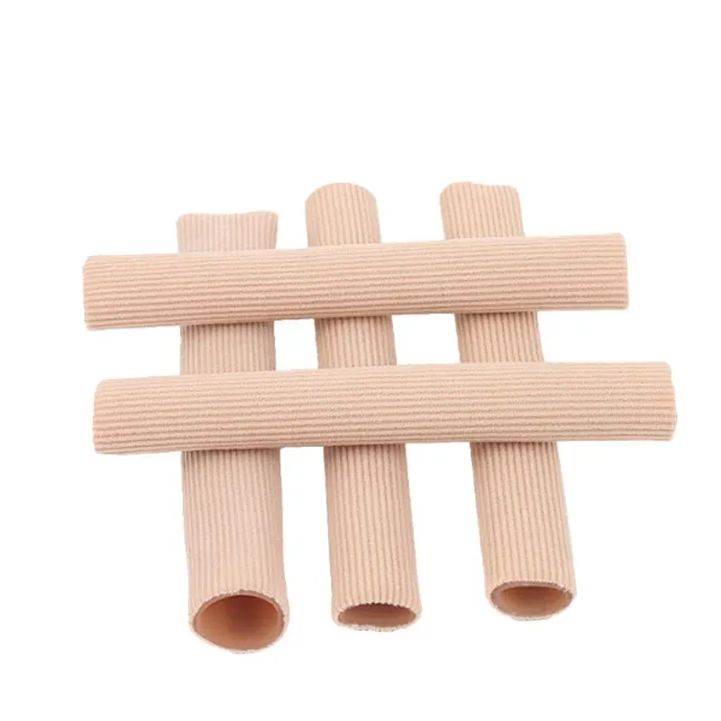 Fabric Cover Ribbed Knit Gel Finger Toe Caps Protector Cover Sleeves Tube Toe Accessories Fashion Foot Care Tool