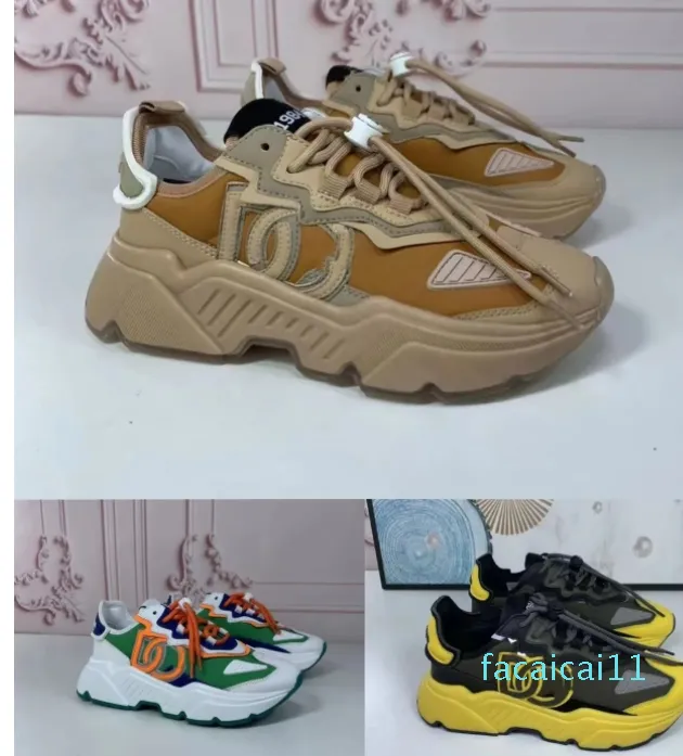 مصمم العلامة التجارية رجال نسائية رجعية أحذية عرضية Airmaster Lace Up Patch Work Platfrom Sneakers الكلاسيكية في الهواء الطلق الجري الحذاء الحجم مع صندوق