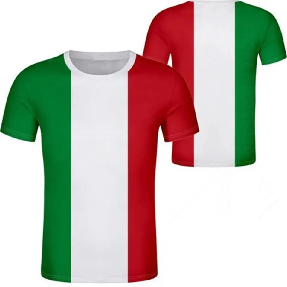 イタリアTシャツDIYカスタムメイド名TシャツネーションフラグITイタリアカントリーイタリアカレッジプリントロゴテキスト衣類212A