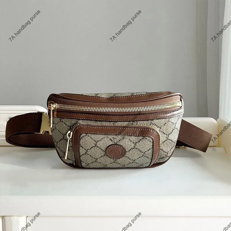 Bolsa de designer 3A Bolsa de cintura feminina Bolsa de moda Retro portátil Fanny Pack 682933 Bolsa de ombro de alto temperamento Mulher masculina sacolas bolsas de carteira