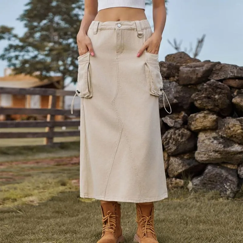 Midi skirt cheap with pocket