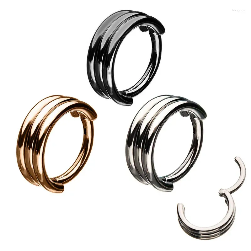 Saplama küpe çember küpe burun çok ponksiyon mücevher toptan segment ring paslanmaz çelik 8mm 10mm