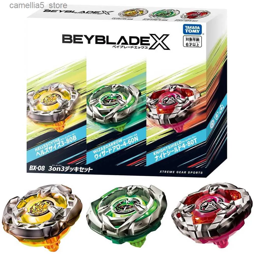 스피닝 오리지널 Takara Tomy Beyblade x BX-08 3- 온 -3 데크 세트 Q231013