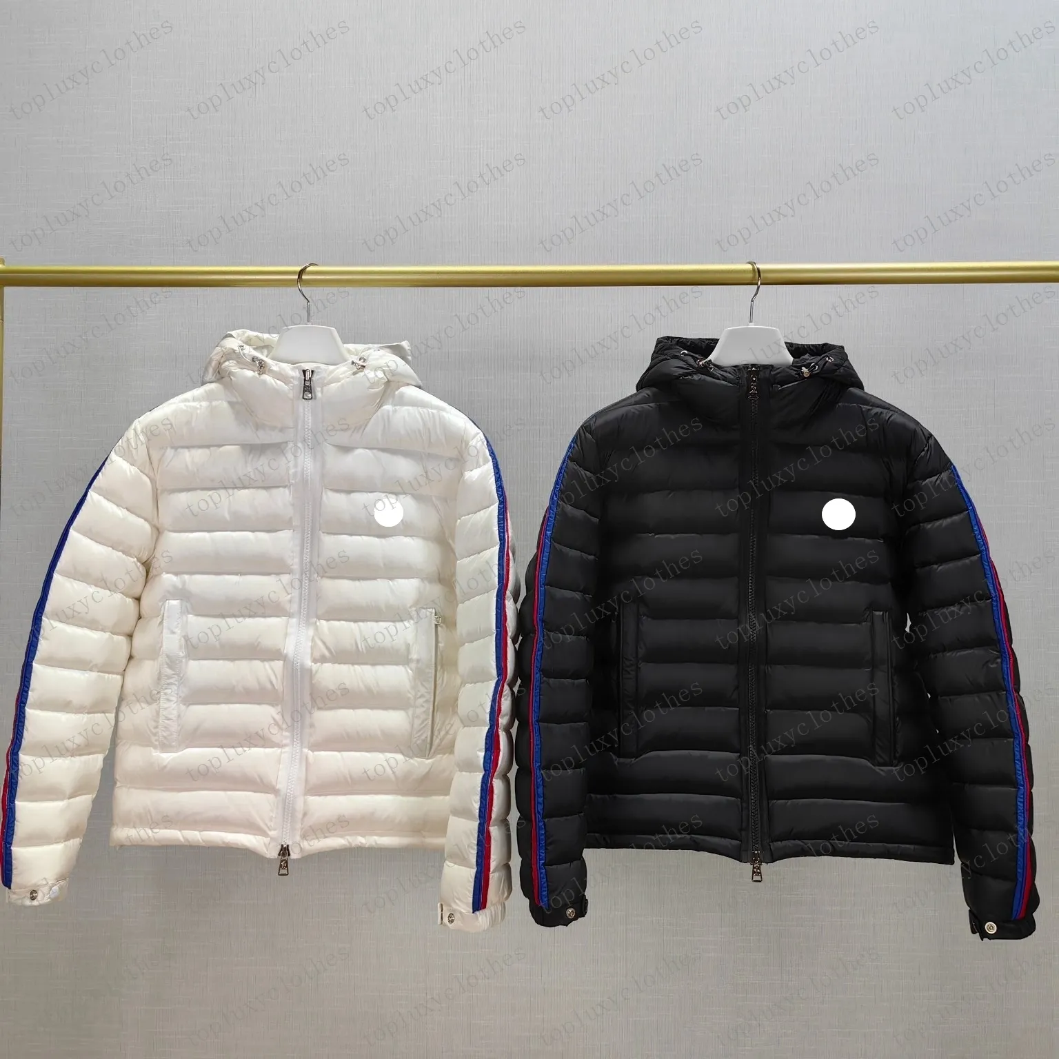Designer Mens Down Jackets broderade märke Kvinnor Huven Ytterkläder Parkas Winter Warm Puffer Jacket Herrkläder
