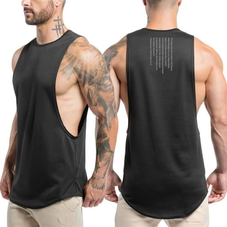 Débardeur de luxe pour hommes avec lettres Sport marque de musculation vêtements de Sport gilets vêtements décontractés sous-vêtements pour hommes hauts M-XXL244n