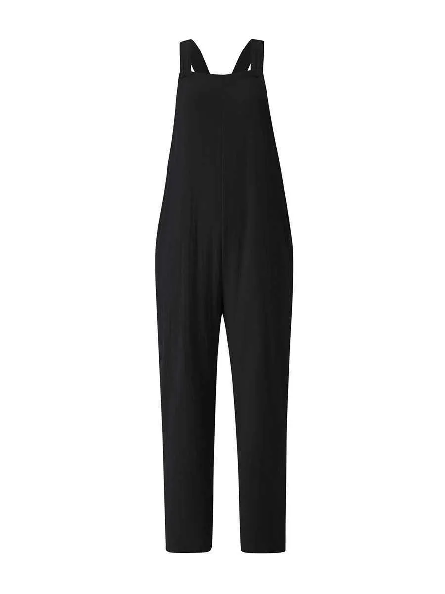 Tute da donna Pagliaccetti Pantaloni con bretelle femminili Tinta unita Bavaglino aderente con tasca per donna S M L XL XXL