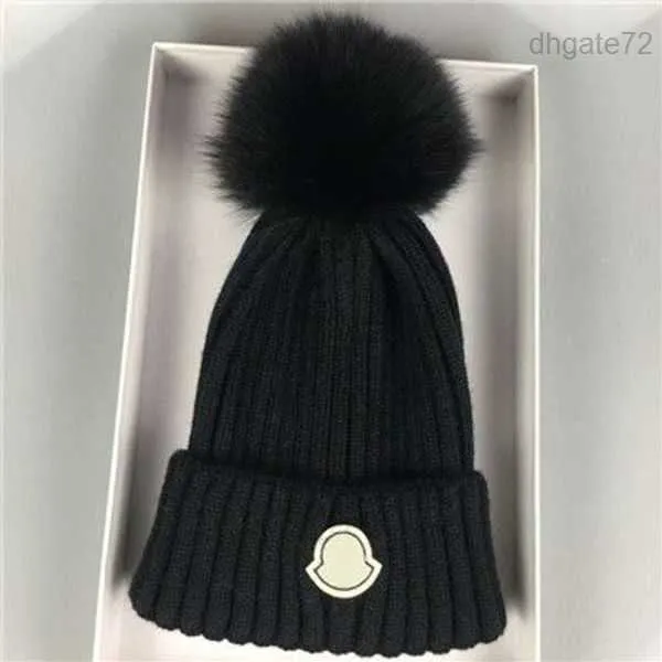 emmer hoed designer hoeden winter gebreide beanie wollen hoed vrouwen dikke gebreide dikke warme faux bont pom muts hoeden vrouwelijke motorkap 11 kleuren voor met rand 6j2n