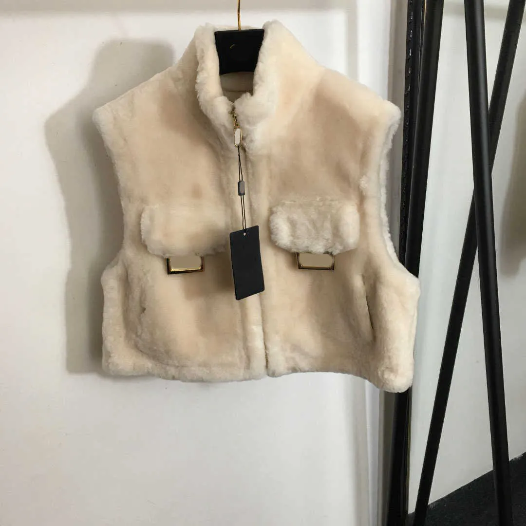 Save Big on Bulk Women's Vest With Fur Women's Faux Fur Vest Sheepskin  Stitching Sleeveless Jacket, High Quality Winter Warm Coat, Size S XL,