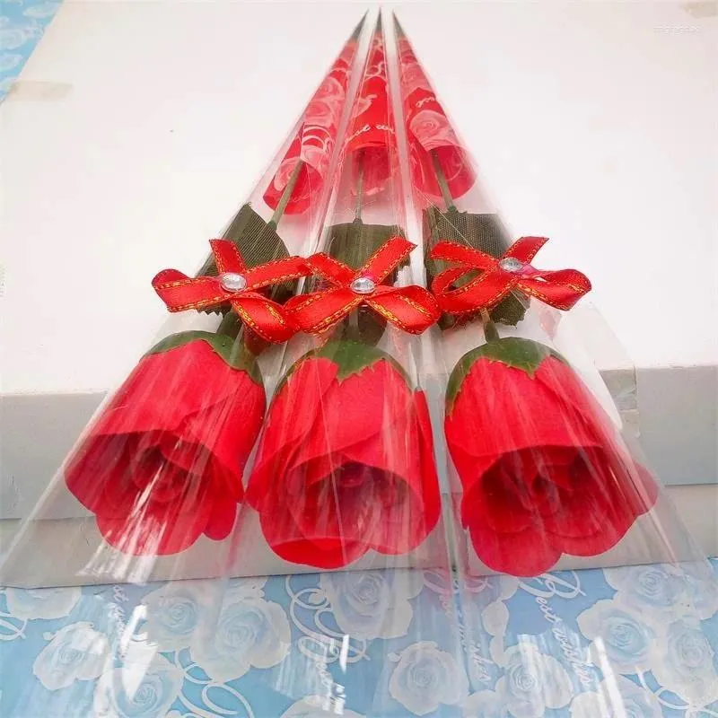 Decorative Flowers Factory Wholesale Simulation Of Single Rose SOAP Flower Creative Practical Valentine's Day Boyfriend Gift Roses