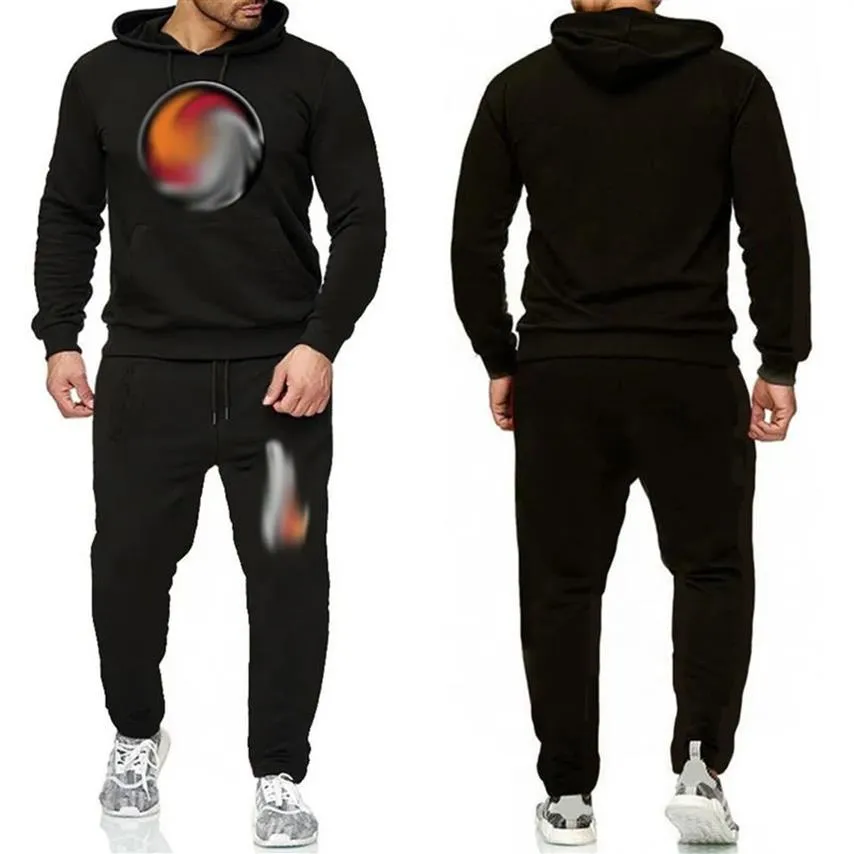 Heren trainingspakken klassiek bedrukt sportpak Hoodie sweatshirt heren en dames hardlooprits Tracksuit287E