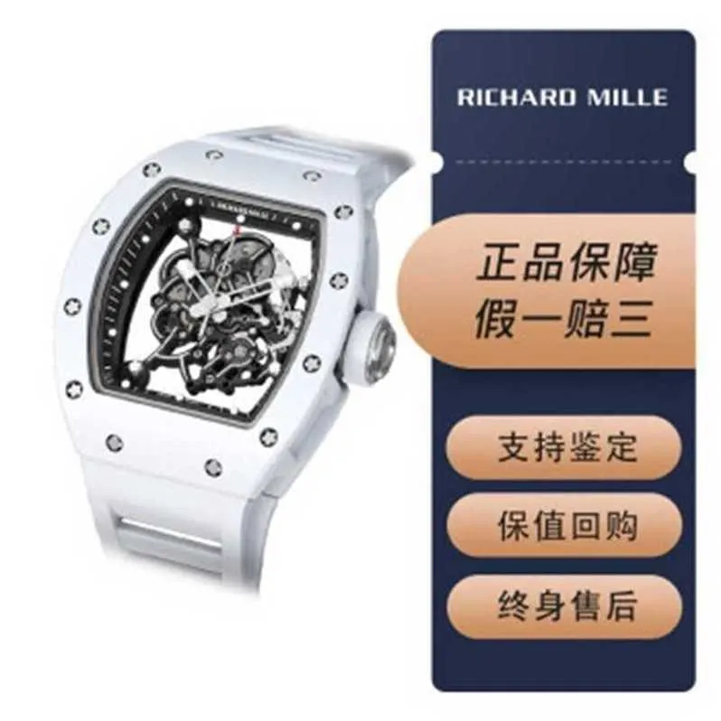 Richarmill horloge heren- en dameshorloges serie polshorloges RM055 wit keramiek herenmode vrijetijdsbesteding zakelijk sport mechanisch horloge WN-D5FU