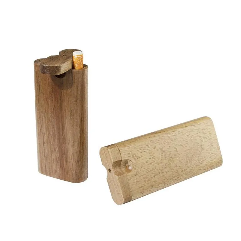 Étuis à cigarettes Étui en bois extérieur portable protection de l'environnement boîte de stockage de tabac accessoires de tabagisme ménagers Drop Deliver Dhucg