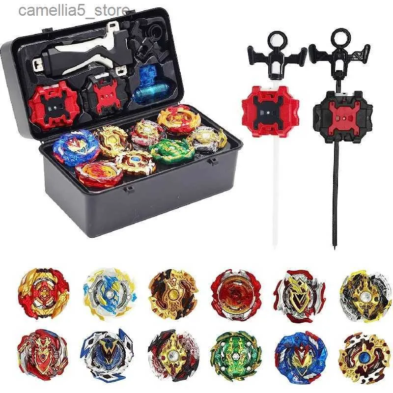 Spinning Top Gytobytle 12 Bey Spinning Top Launcher Battling Set Blade Burst Surge Metal Fusion With Box for Boys Kids Q231013