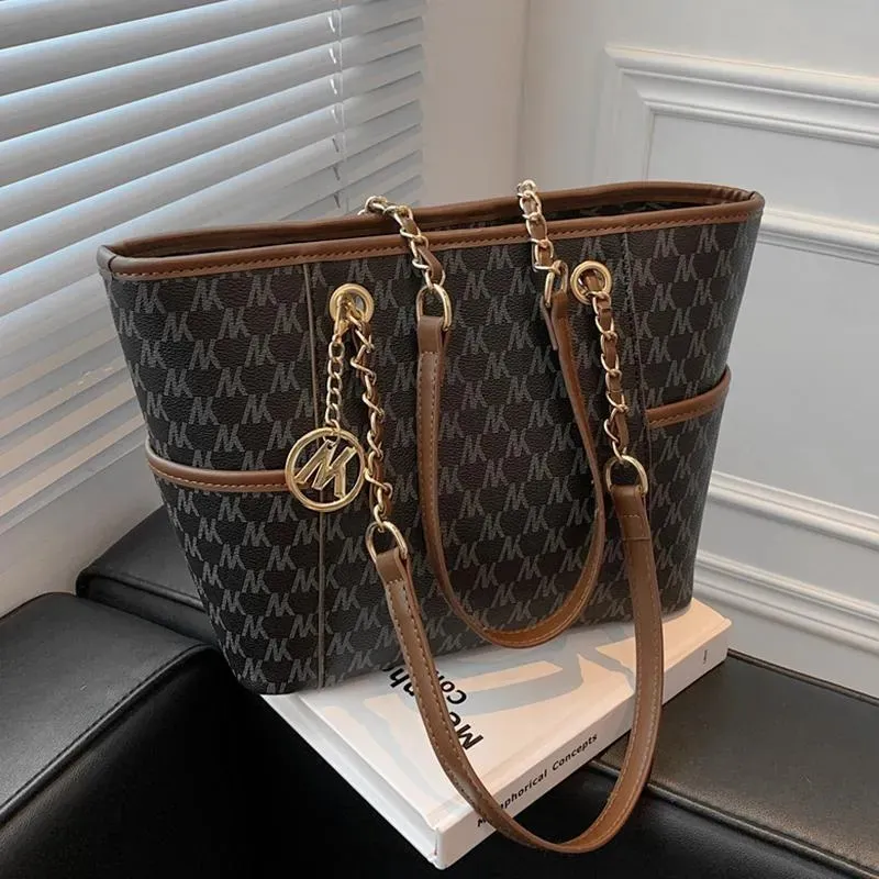 Burminsa Retro Letters Chain Tote Shoulder Bag Designer Primark Evening