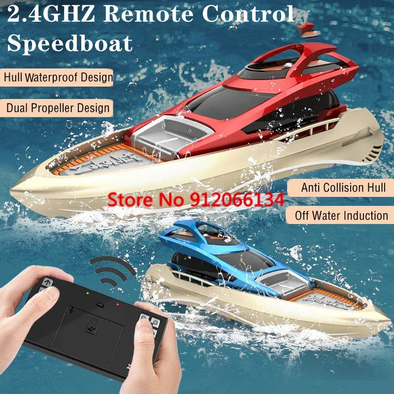 Rechargeable radio 2024 control speedboat