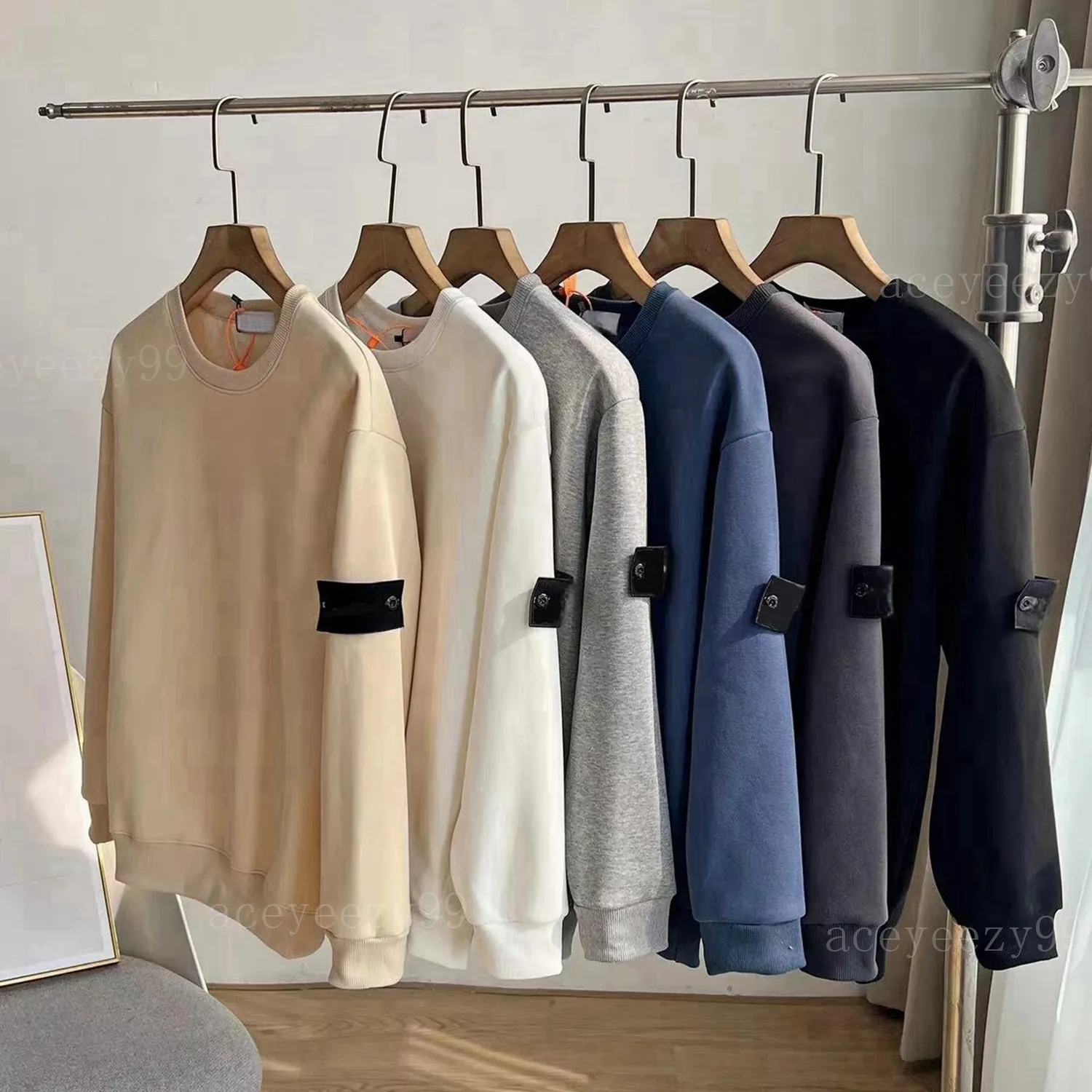 Designer hoodies solid färg bomull tryck besättning hals lång ärm höst vinter kvinnor män hoodie storlek m-xxl