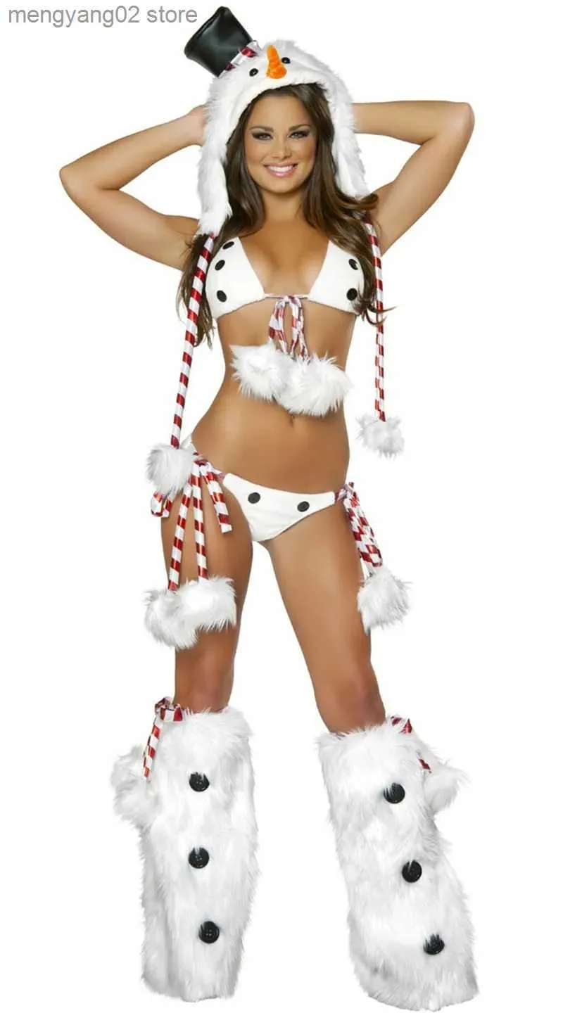 sexy reindeer suit Sexy Deer Costume Adult Reindeer Animal Cosplay Outfit Women's Christmas Off Shoulder Party Jumpsuit, Brown / S main image 1