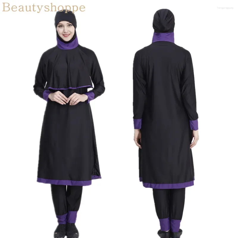 Vêtements ethniques Hijab Femmes Maillot de bain Longue Couverture complète Burkini Maillot de bain musulman Dames cache maillot de bain femme islamique maillot de bain modeste