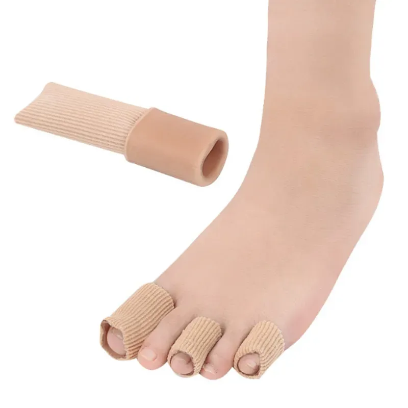 Fabric Cover Ribbed Knit Gel Finger Toe Caps Protector Cover Sleeves Tube Toe Accessories Fashion Foot Care Tool