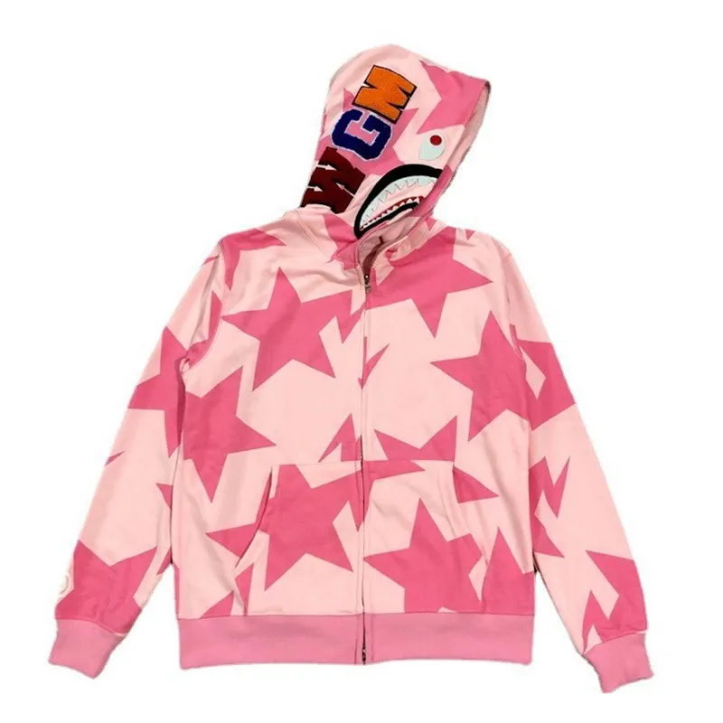 BAP Star Hoodie Cotton Blend Full Zip Hooded Casual Sweatshirt