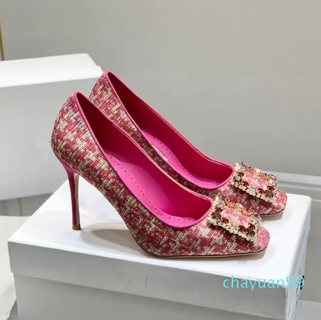 fibbia con diamanti tacchi a spillo scarpe eleganti tacco da donna designer di lusso décolleté con tacco da sera da sera