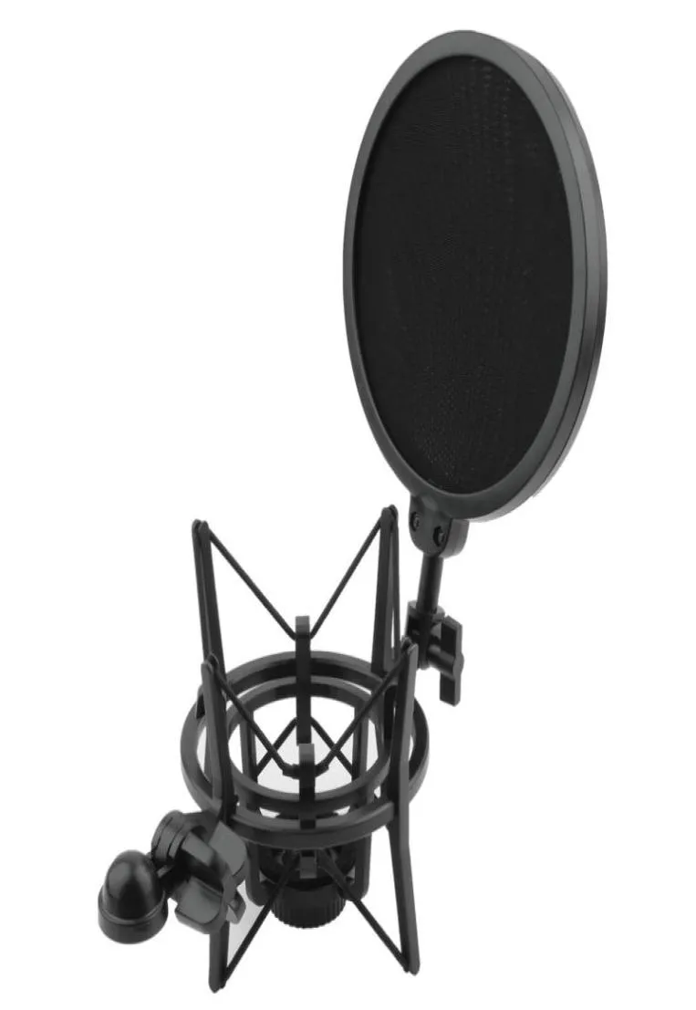 Nouveau support de support de montage anti-choc pour Microphone avec écran de filtre anti-Pop intégré micro professionnel support anti-choc 7366507