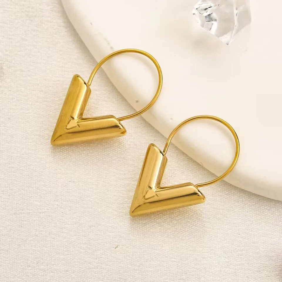 Charme pulseira designer brinco banhado a ouro colar mulheres moda de aço inoxidável simples orecchini clássico carta pingente colares jóias de luxo zb084