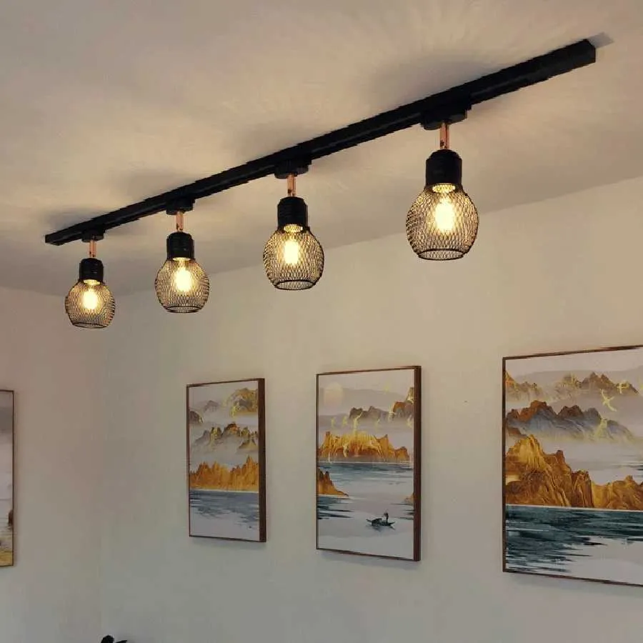 DHgate.com:Vintage Industrial LED Track Lights, Black Metal DHgate.com:Vintage Industrial LED Track Lights, Black Metal