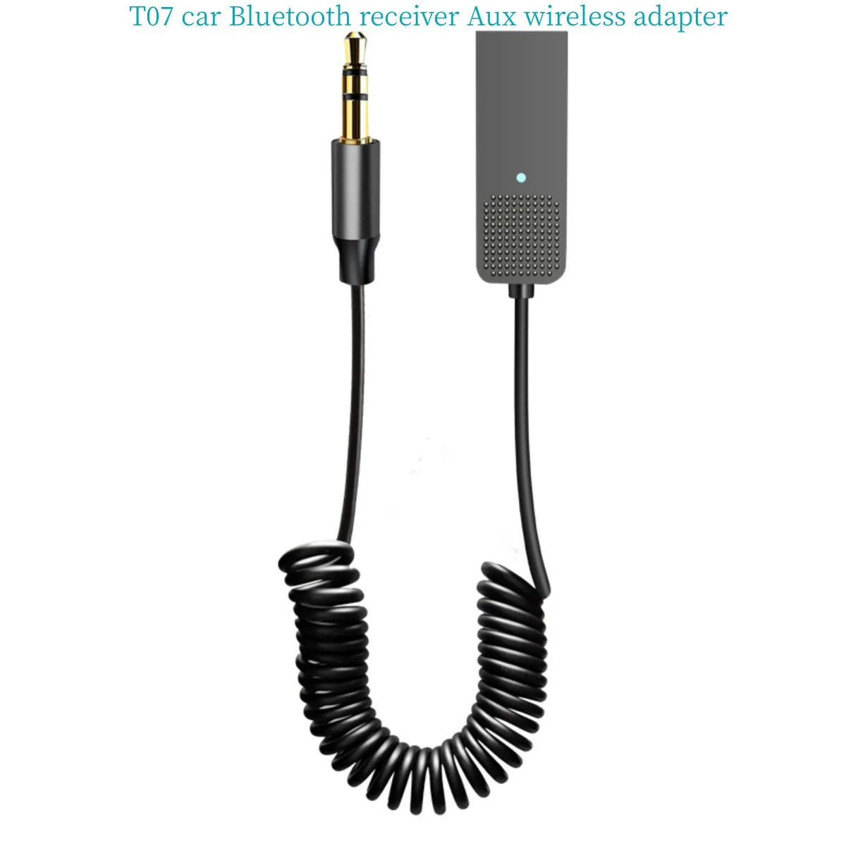 T07 CAR Bluetooth Odbiornik Aux bezprzewodowy adapter USB do 3,5 mm gniazdo audio muzyka mikrofonowa za darmo do głośnika samochodowego