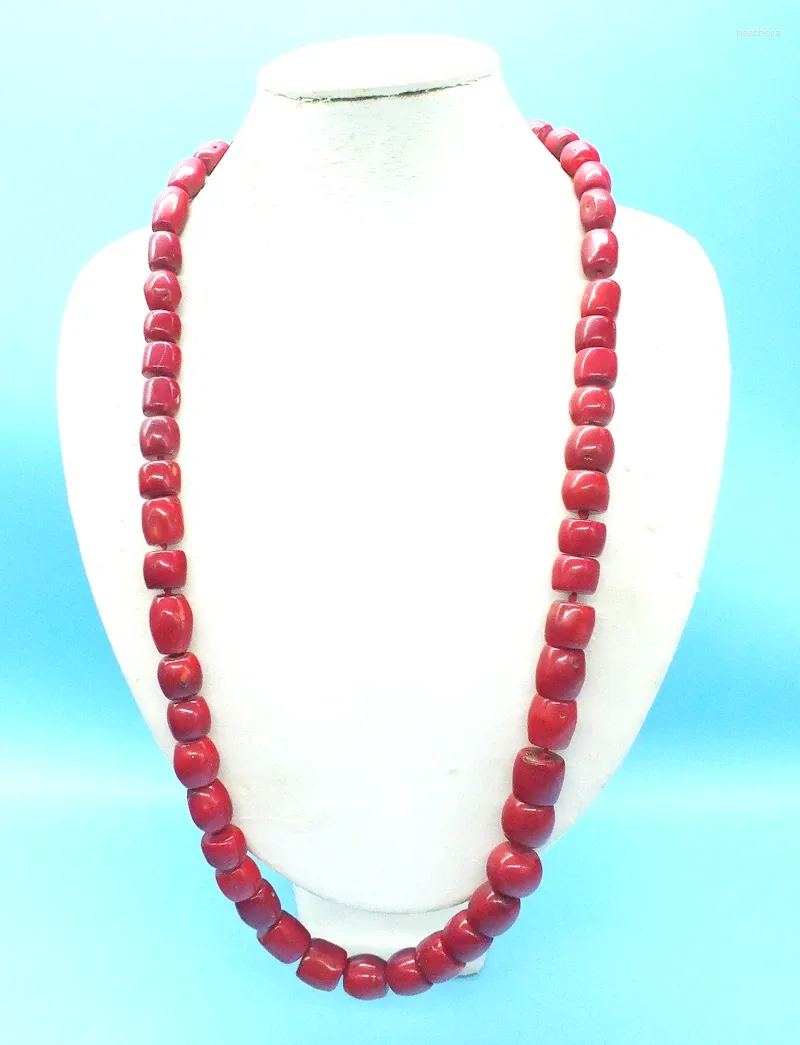 Collier ras du cou classique en corail rouge naturel, bijoux de mariage pour hommes africains