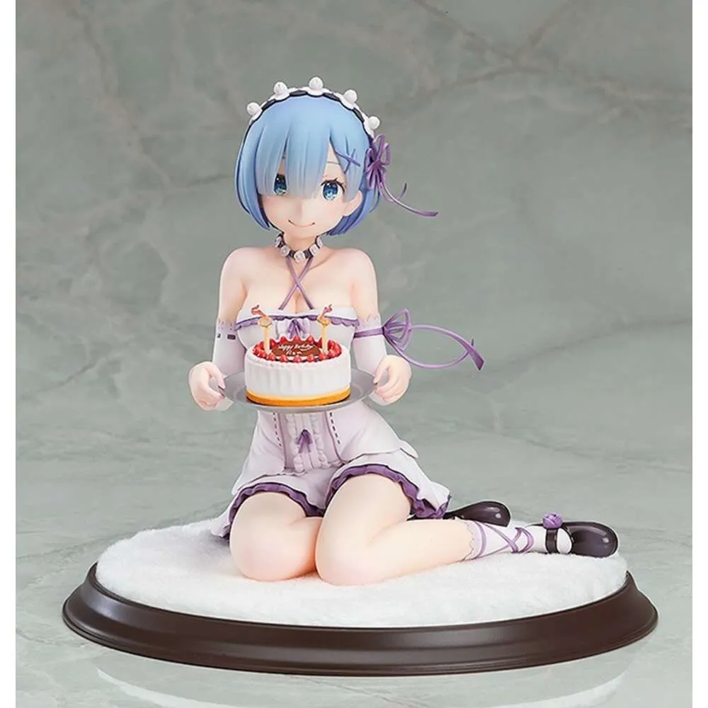 Mascottekostuums 13 cm anime figuur rem re: leven in een andere wereld van nul nemen de taart knielen pose model poppen speelgoed pvc materiaal