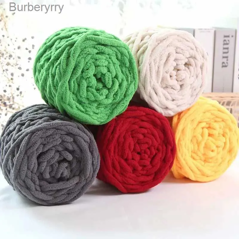 Fil 100g/boule Chenille gros fil pour tricot à la main fil de Crochet doux lait coton Polyester mélangé bricolage Crochet écharpe fil chapeau L231010