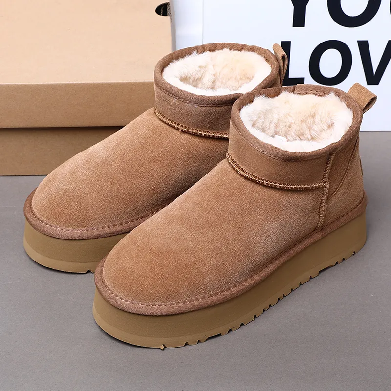 Australische Snowboots Australië dameslaarzen Tasman Shearling Slippers Klassieke mini-platformlaars Slipper Enkel Halve laarsjes Wol warme BOOT schapenvacht damesschoenen