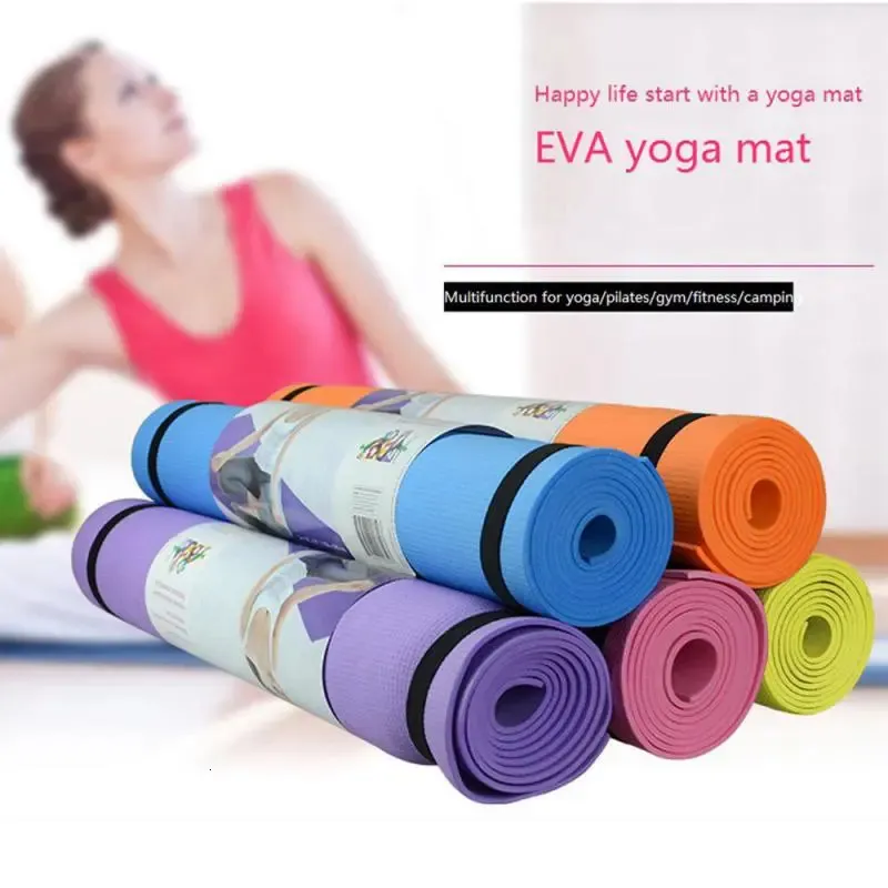 Yogamatten 4 mm dicke EVA-Antirutsch-Sport-Fitness-Mattendecke für Übungen und Pilates-Gymnastikgeräte 231012