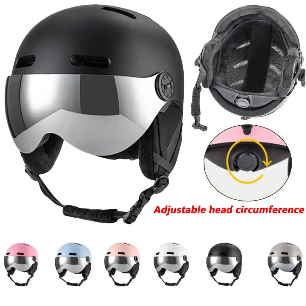 Ski Helmets Skiing Helmet Goggles Quality Safety Skateboard Snowboard Motorcycle Snowmobile Sport For Adult Kid 231012