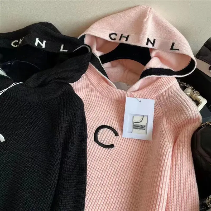 Marca de canal Suéter de punto Suéter de moda para mujer Diseñador de París C Letra bordado Cuello redondo Prendas de punto de alta calidad Diario Casual Vacaciones Sudadera con capucha Suéteres Tops 8c