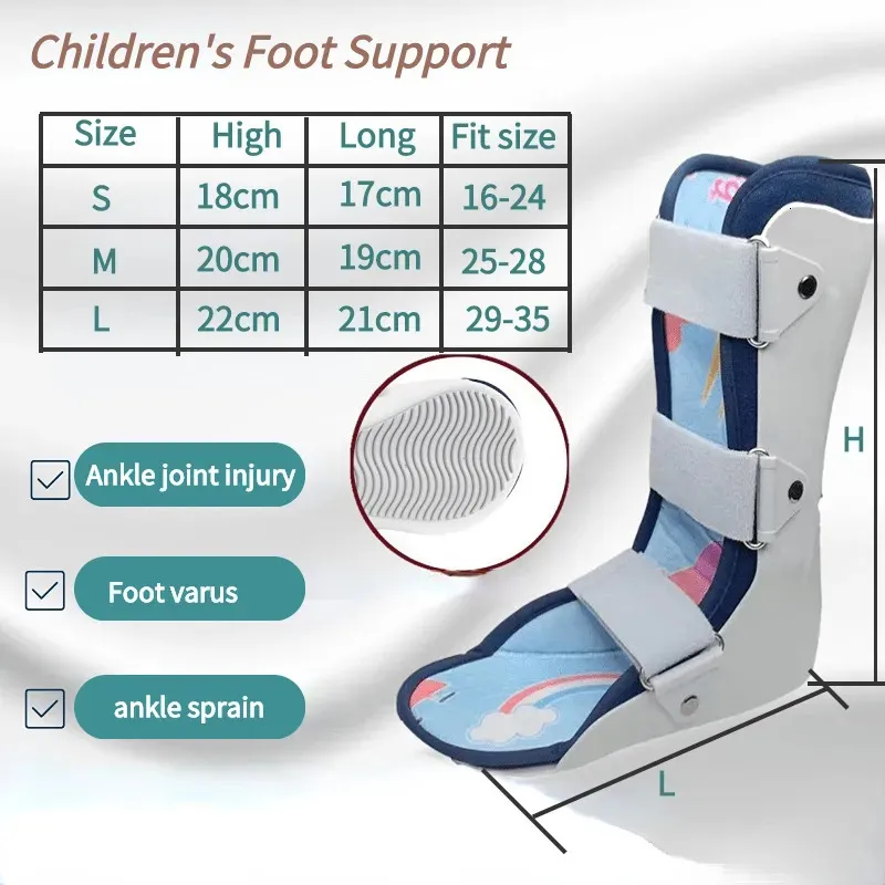 Ankle Support Removable Children's Foot Drop Valgus Correction of Ankle Fracture Rehabilitation Ankle Sprain Foot Support Correction Shoe 231010