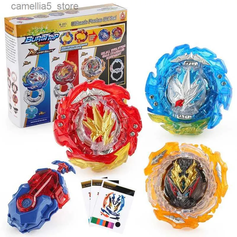 Spinning Top Beyblade Burs Gyro Toy B- 203 Ultimate Combination DX Three-One Set Sändare Q231013