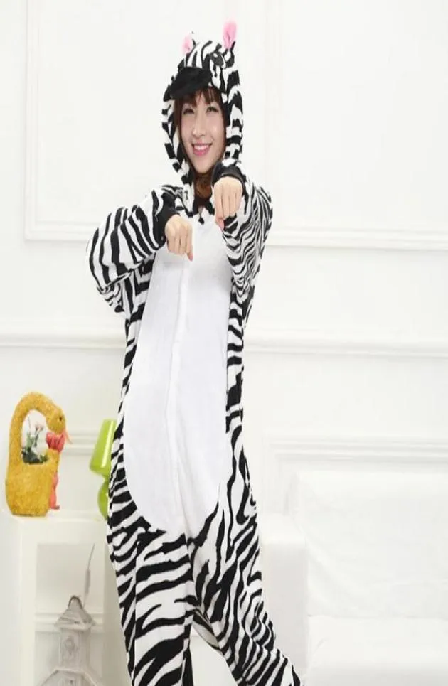 Familjsmatchande kläder pojke flicka pyjamas set zebra pijamas för kvinnor män onesie vuxna djur anime sömnkläder cosplay pyjamas barn12302072