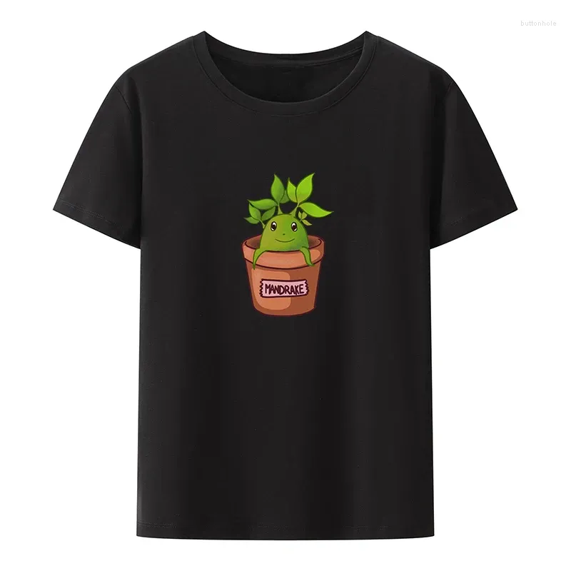 Men's T Shirts Mandrake Potting Cotton T-shirts Tops O-neck Anime Shirt Summer Printed T-shirt Top Camisa Camiseta Hombre Hipster Short