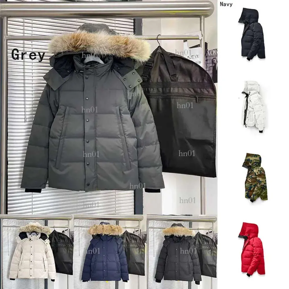 Projektanci zimowi futro Parkana Canadian Goode Goose Coats męskie kurtki homme jassen puffer parkas canada z odznaką grube 539