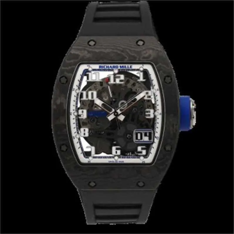 Montre Richarmill Montres pour hommes et femmes Série Montres-bracelets Série pour hommes RM029NTPT Fibre de carbone Édition limitée Mode pour hommes Loisirs Sports Mechani WN-2YQU