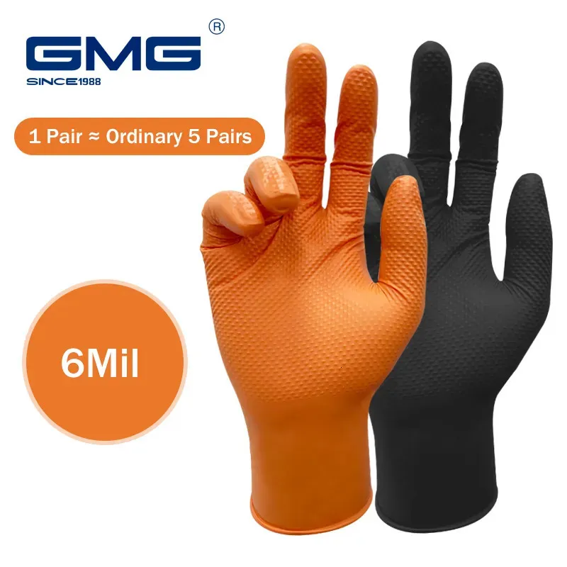 Cinq doigts gants polyvalents Nitrile mécanicien industriel étanche sécurité travail 80g diamant antidérapant mécanique réparation 231012